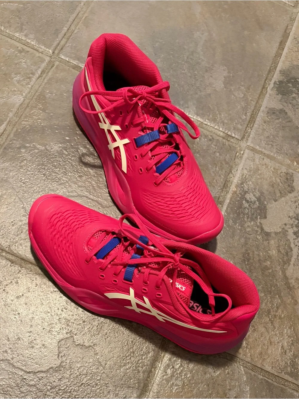 ASICS Gel-Resolution X Women's Tennis Shoes - Hot Pink with Blue Accents